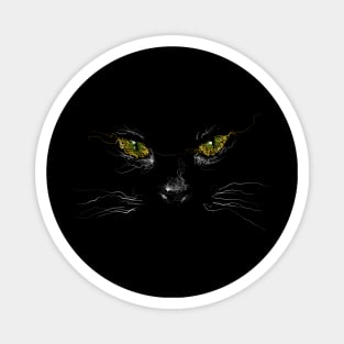 Scribble Black cat halloween Magnet